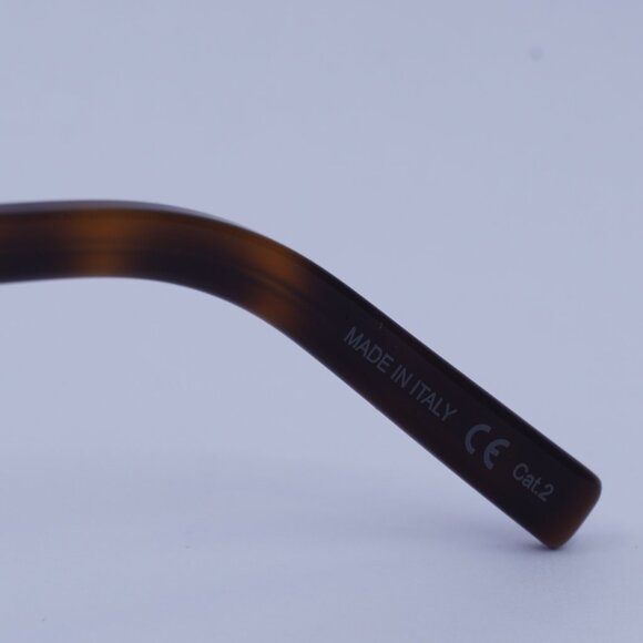 Saint Laurent SL342 003 Sunglasses Havana Round Frame, Green Lenses - Picture 10 of 11